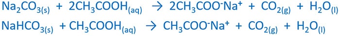 Sodium carbonate and carboxylic acid reaction